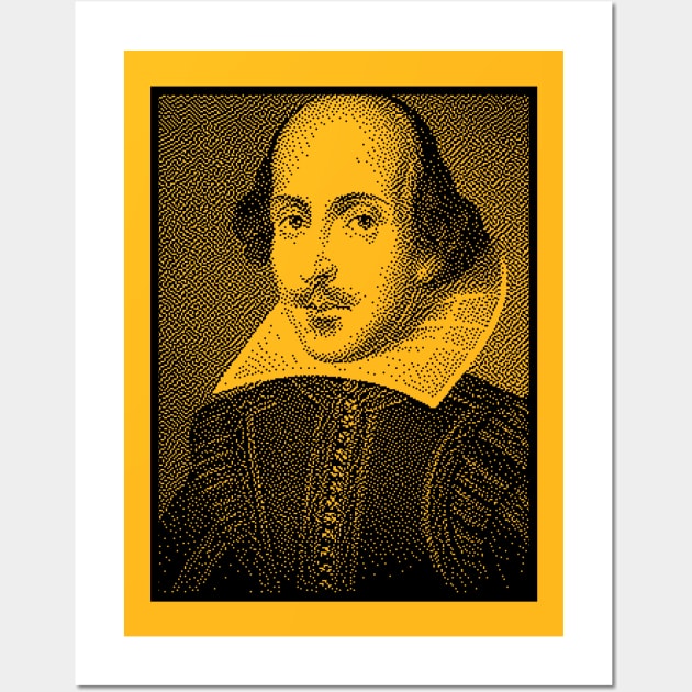 William Shakesepeare 8 bit Pixelart Wall Art by DankFutura